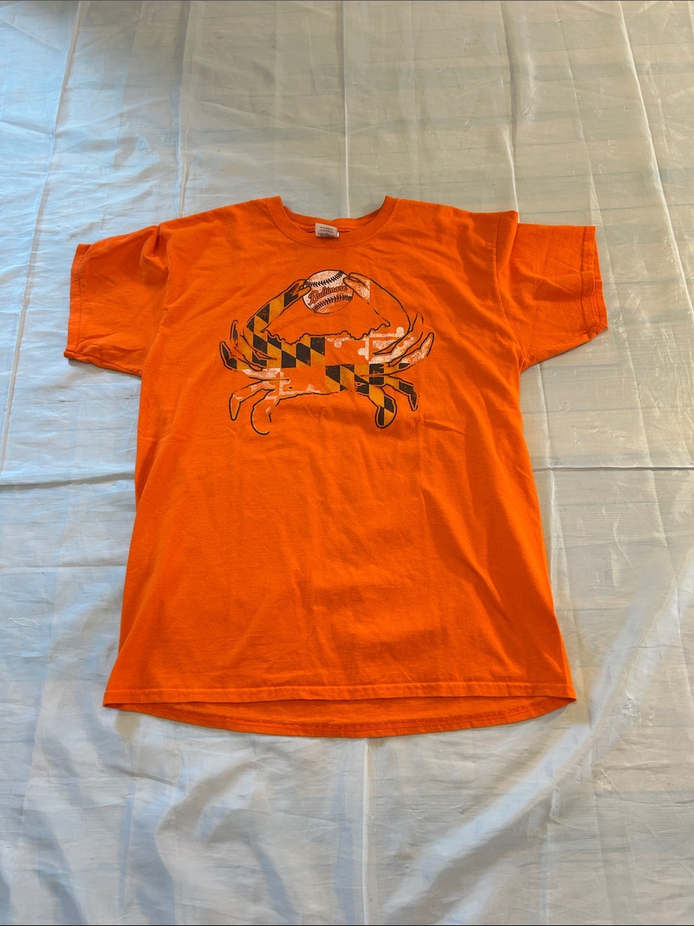 Gildan Orange men’s Crab Graphic Tee